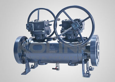 API 6D DBB Kugelventil Doppelblock und Blutung, Bubble Tight Seal, mit Flansche