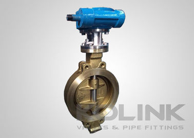 Triple Offset Bronze C95500 Schmetterlingsventil mit doppelter exzentrischer Waferflansche
