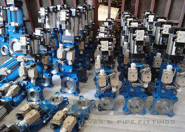 Pneumatisches Knife Gate Valve mit Positionierer und Grenzschalter